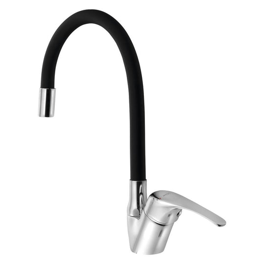 KASIOPEA 35 Küchenarmatur mit flexibler Auslauf, Chrom/Schwarz matt