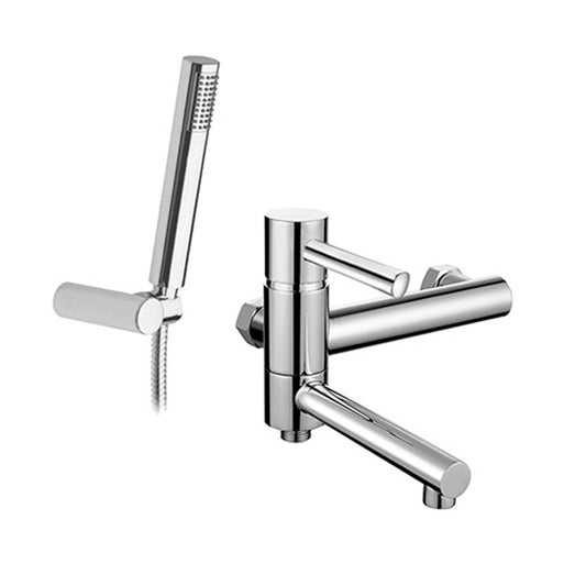 SPIKE Wannenarmatur mit  Handbrause, Abstand 150mm,Chrom
