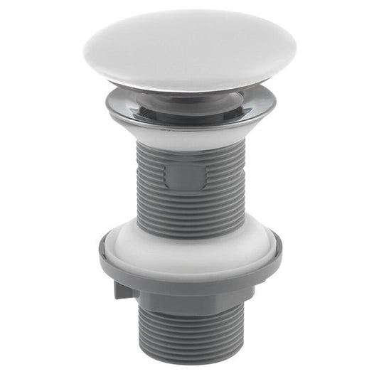 Ablaufgarnitur 5/4“ klick-klack, Keramik Deckel, H.20-70mm, weiss matt