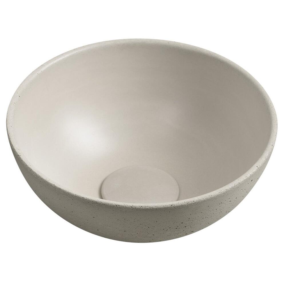 MINOR Betonwaschbecken zum Aufsetzen, Durchmesser 26cm, Sand matt