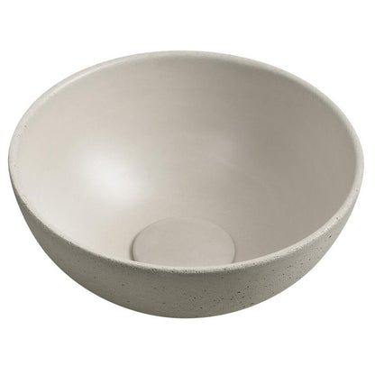 MINOR Betonwaschbecken zum Aufsetzen, Durchmesser 26cm, Sand matt
