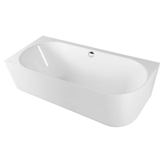 SUSSI L Freistehende Eckwanne, Gussmarmor 170x70x49,5cm, Weiß