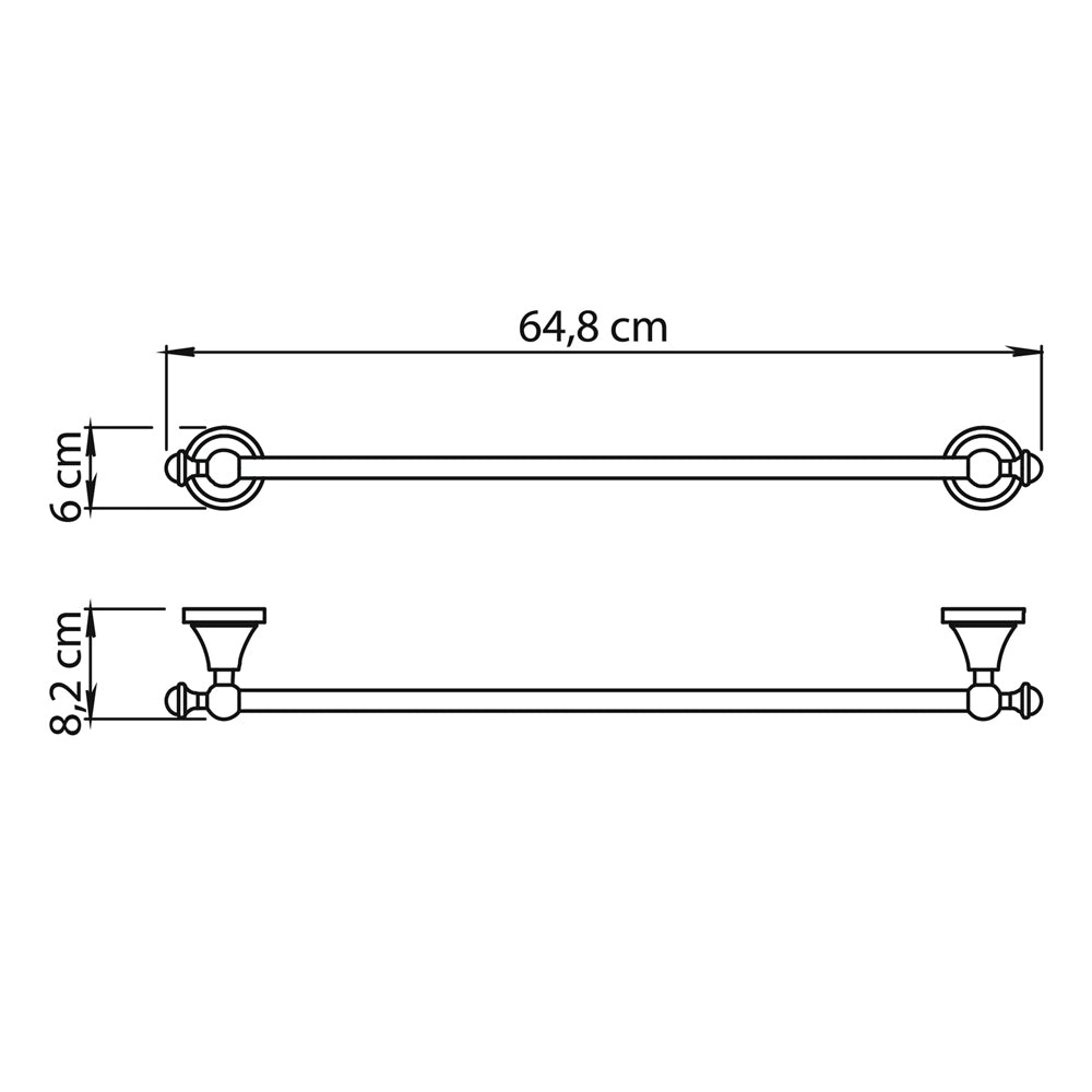 NEVIS Handtuchhalter 600mm, Chrom