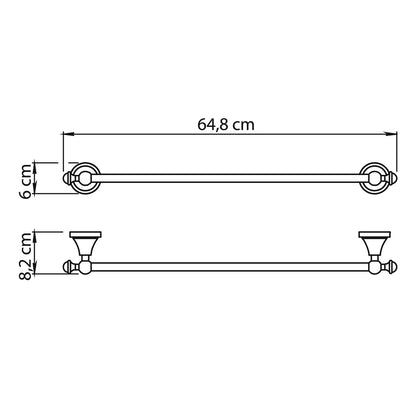 NEVIS Handtuchhalter 600mm, Chrom