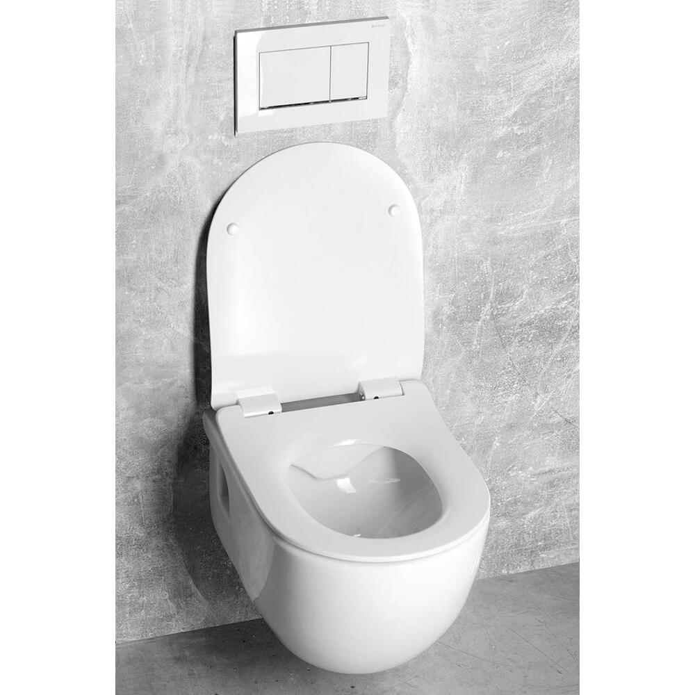 BRILLA Hänge-WC,spülrandlos, 36,5x53cm, weiss