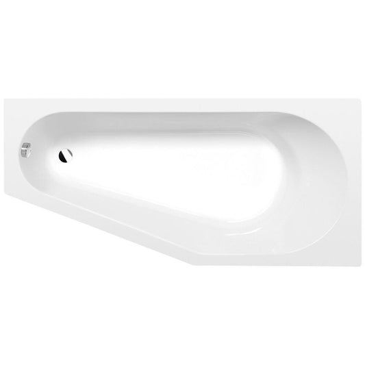 Raumspar Badewanne TIGRA 150x75x46cm, Rechts, weiß