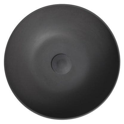 FORMIGO Betonwaschbecken zum Aufsetzen, Durchmesser 39cm, Anthrazit matt