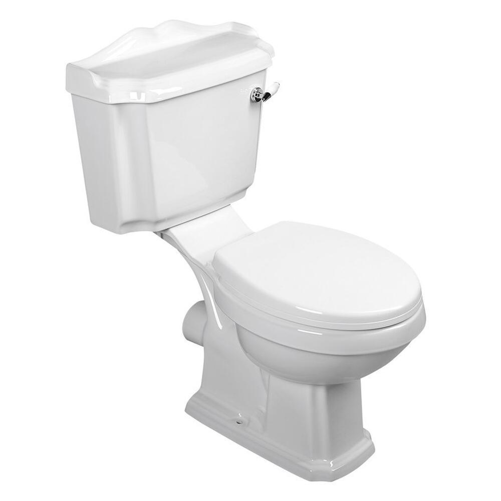 ANTIK Retro Kombi-WC + WC-Sitz, weiß