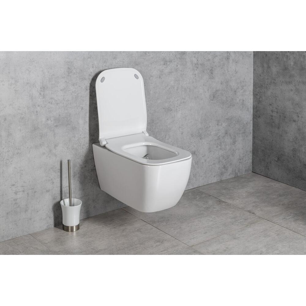 VEA Hänge-WC, spülrandlos, 34,5x52cm, weiß