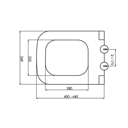 BELLO WC-Sitz, SLIM Soft Close, Weiß