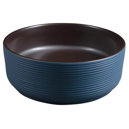 PRIORI Keramik-Waschtisch Ø 41 cm, Blau/Braun