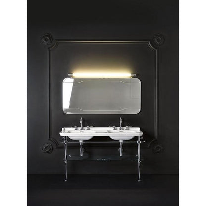 WALDORF Keramik-Doppelwaschtisch 150x55cm, 6 Armaturlöcher, weiss