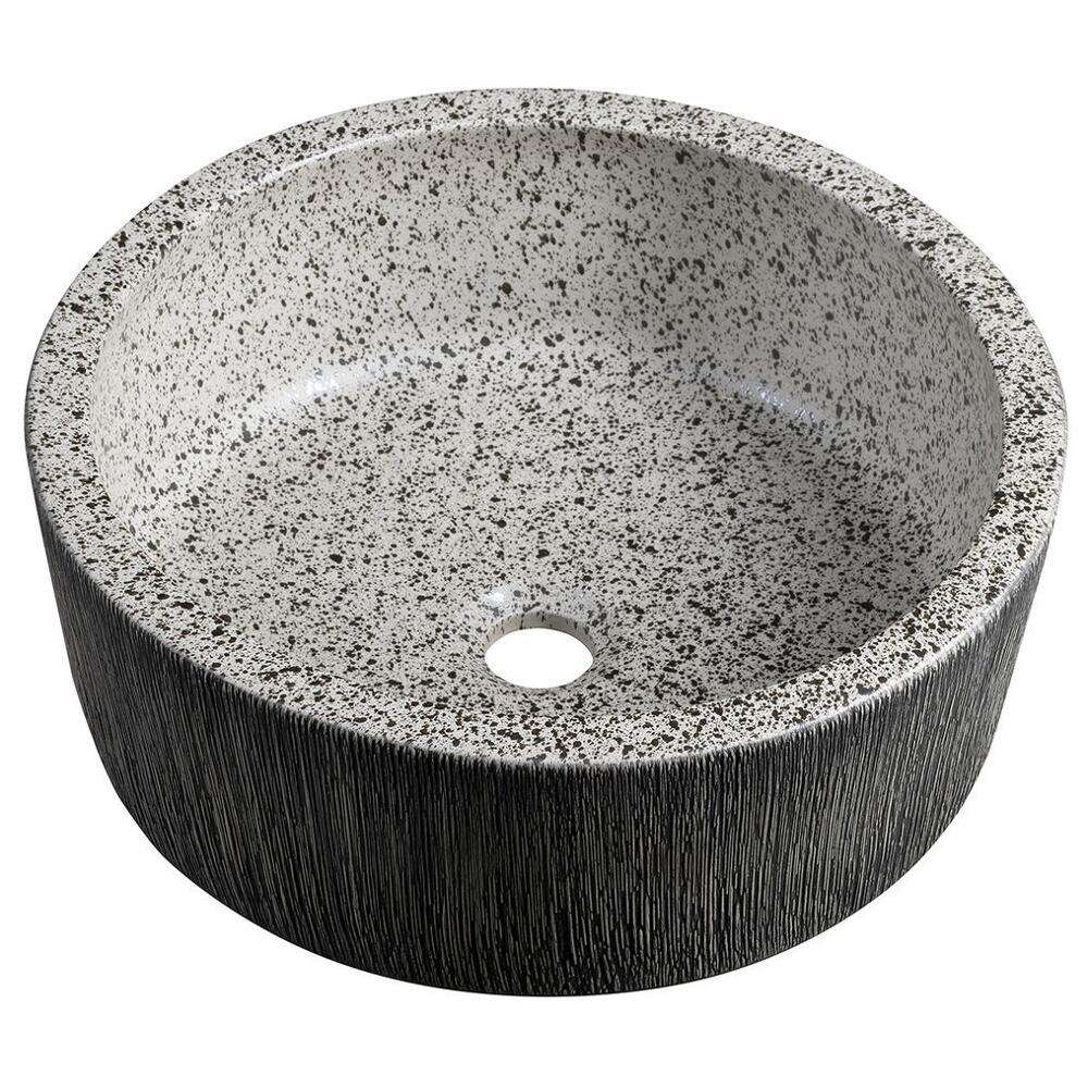 PRIORI Keramik-Waschbecken zum Aufsetzen, Durch. 41cm, Granit