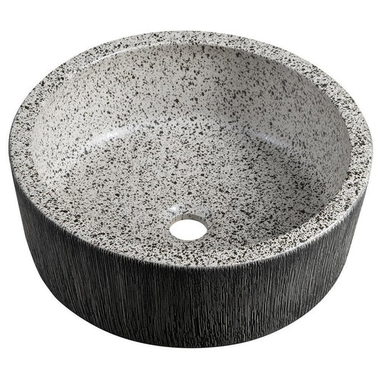 PRIORI Keramik-Waschbecken zum Aufsetzen, Durch. 41cm, Granit