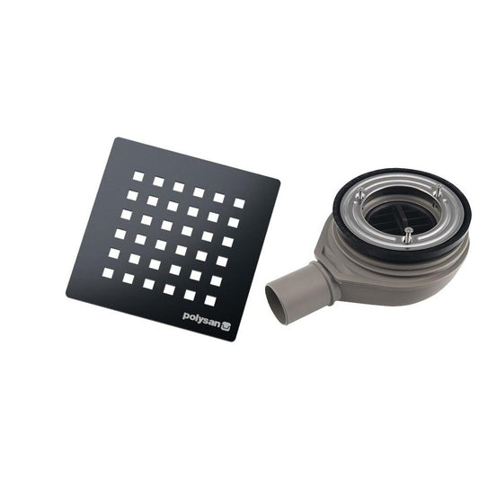 FLEXIA Duschwannenablauf, Ø 90mm, DN40, gun metal