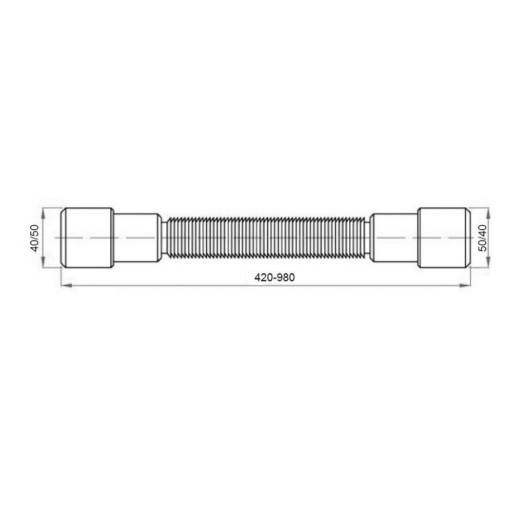 FLEXI Anschlussschlauch 50/40-40/50