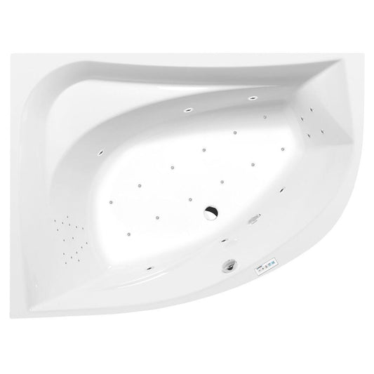 TANYA L Whirlpool-Badewanne, 160x120x49cm, Highline Hydro-Air, Chrom