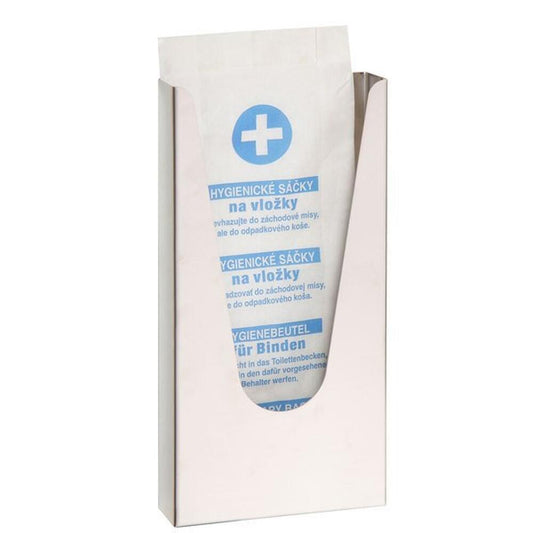 Hygienebeutel-Behälter HygBag, 120x240x30mm, Edelstahl matt