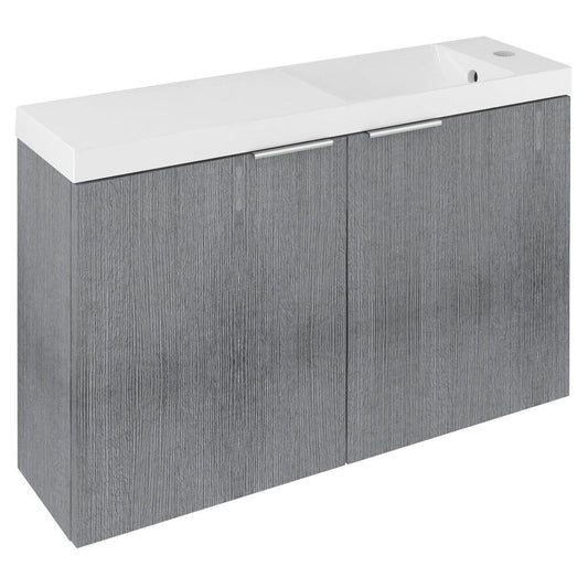 LATUS X Unterschrank mit Waschtisch 80x54,5x22cm, Silbereiche