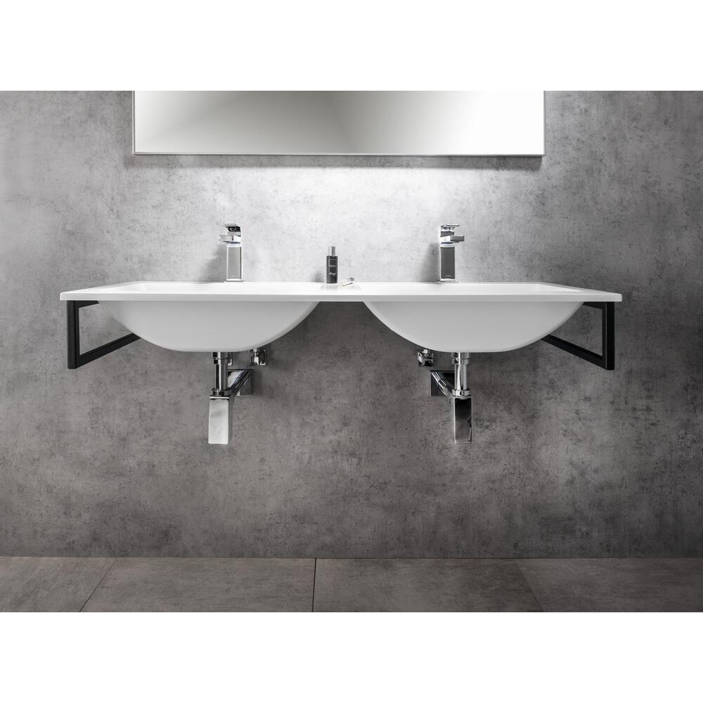 YUKON Waschtisch 120x45cm, Gussmarmor, weiß
