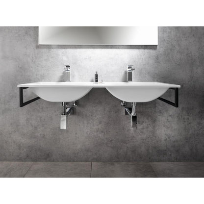 YUKON Waschtisch 120x45cm, Gussmarmor, weiß