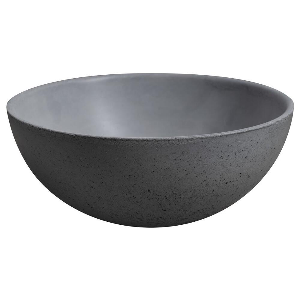 MINOR Betonwaschbecken zum Aufsetzen, Durchmesser 26cm, Grau matt