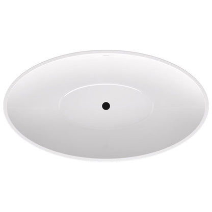 CORYN freistehende Badewanne 165x90x58cm, Weiß