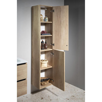 ESPACE Schrank 35x172x32cm, 2x Tür, links/rechts, Eiche Alabama