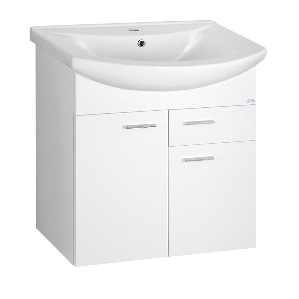 ZOJA Unterschrank 61,5x74x32cm, 2x Tür, 1x Schublade, weiß