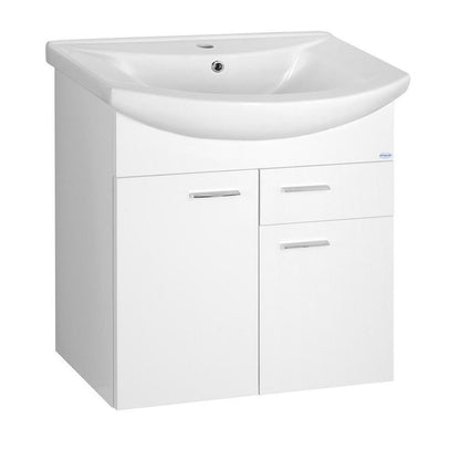 ZOJA Unterschrank 61,5x74x32cm, 2x Tür, 1x Schublade, weiß
