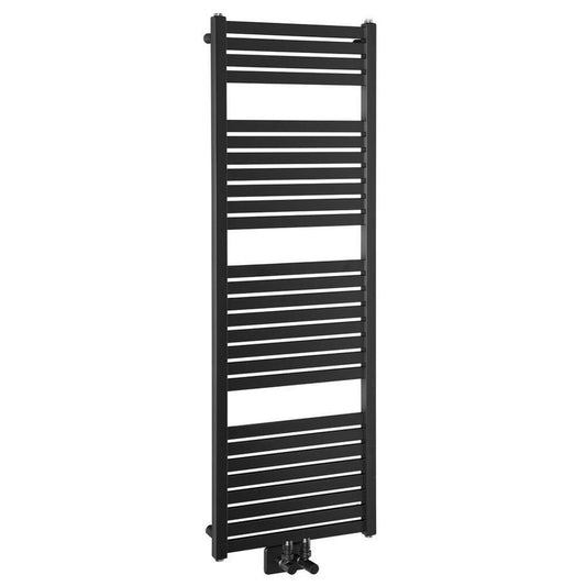 TONDI Badheizkörper 450x1330 mm, Mittelanschluss, Schwarz matt