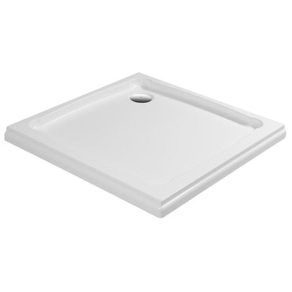 DIONA Gussmarmor-Duschwanne, Quadrat 90 x 90 x 7,5 cm