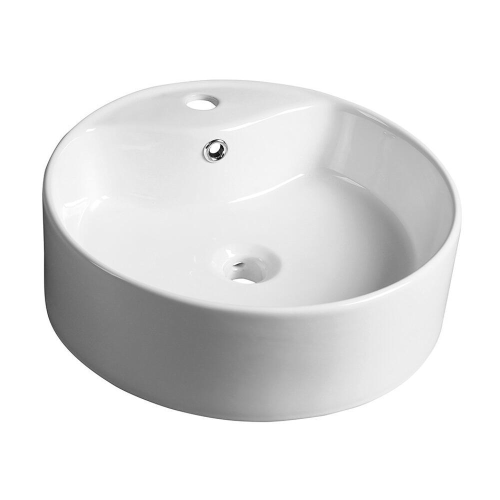YAKARTA Keramik-Waschtisch Ø 46 cm, Weiß