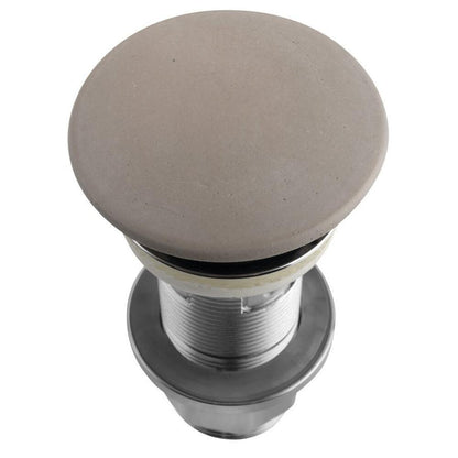Wachbecken-Ablaufgarnitur 5/4", klick-klack, Beton-Stopfen, 10-80mm, Sand matt