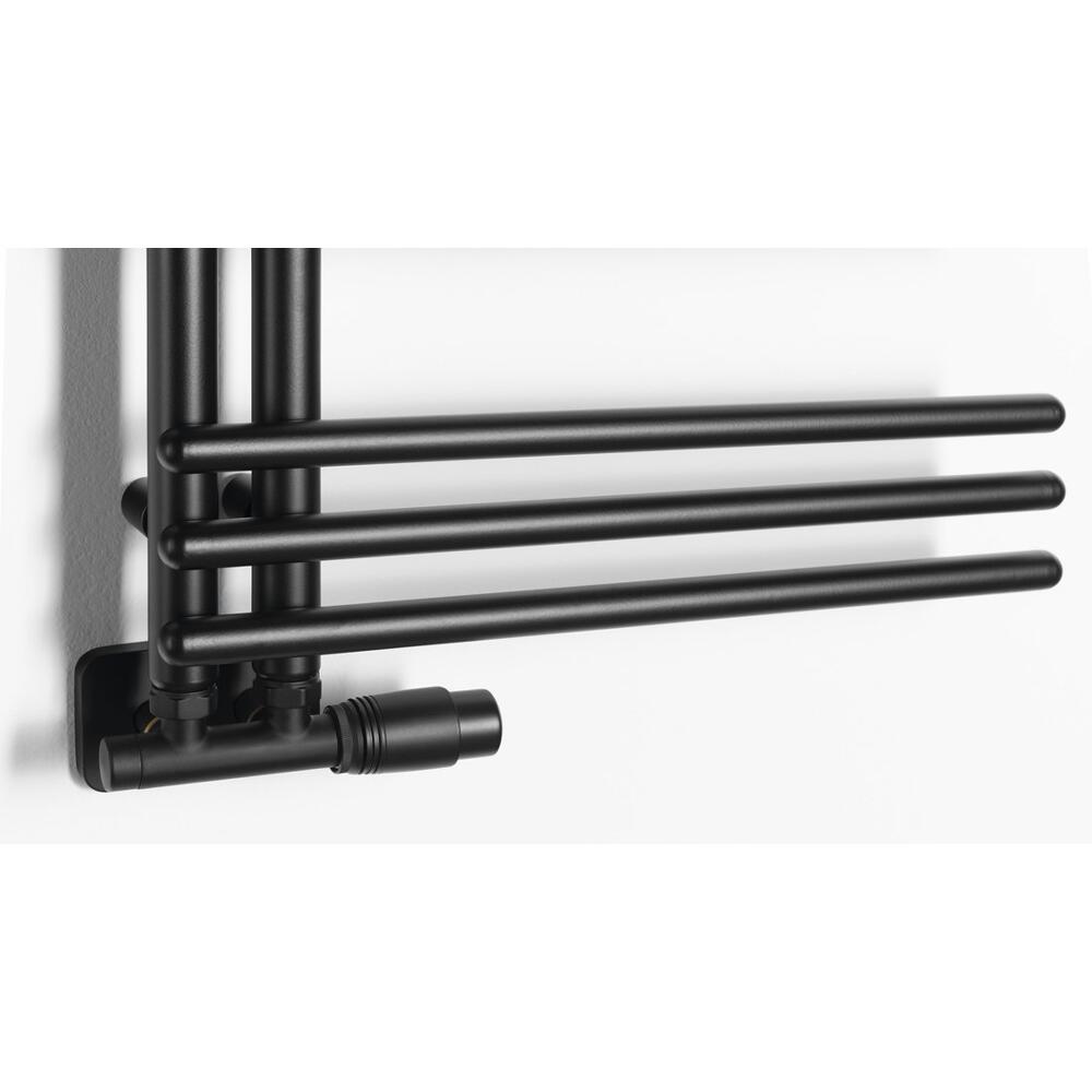 POSEIDON Badheizkörper 450x740 mm, Schwarz matt