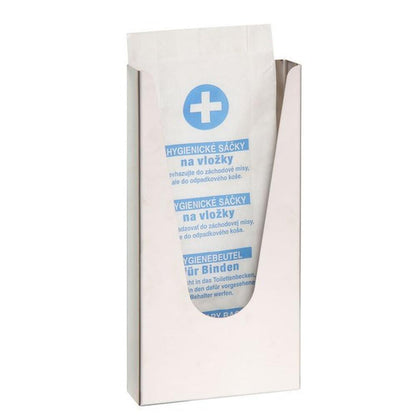 Hygienebeutel-Behälter HygBag, 120x240x30mm, polierter Edelstahl