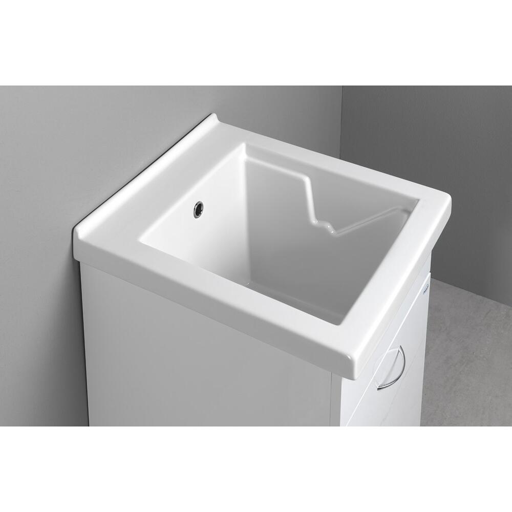 Unterschrank mit Ausgussbecken aus Keramik 45x51cm inklusive Siphon