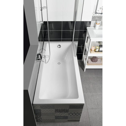 DOUBRAVA Rechteckwanne 160x70x41cm, ohne Füße, weiß