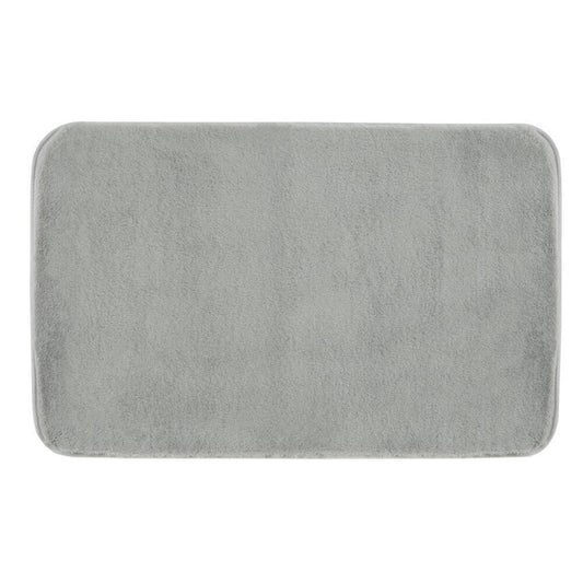 FUZZY Badematte, 50x80cm, 100% Polyester, Anti-Rutsch, Grau