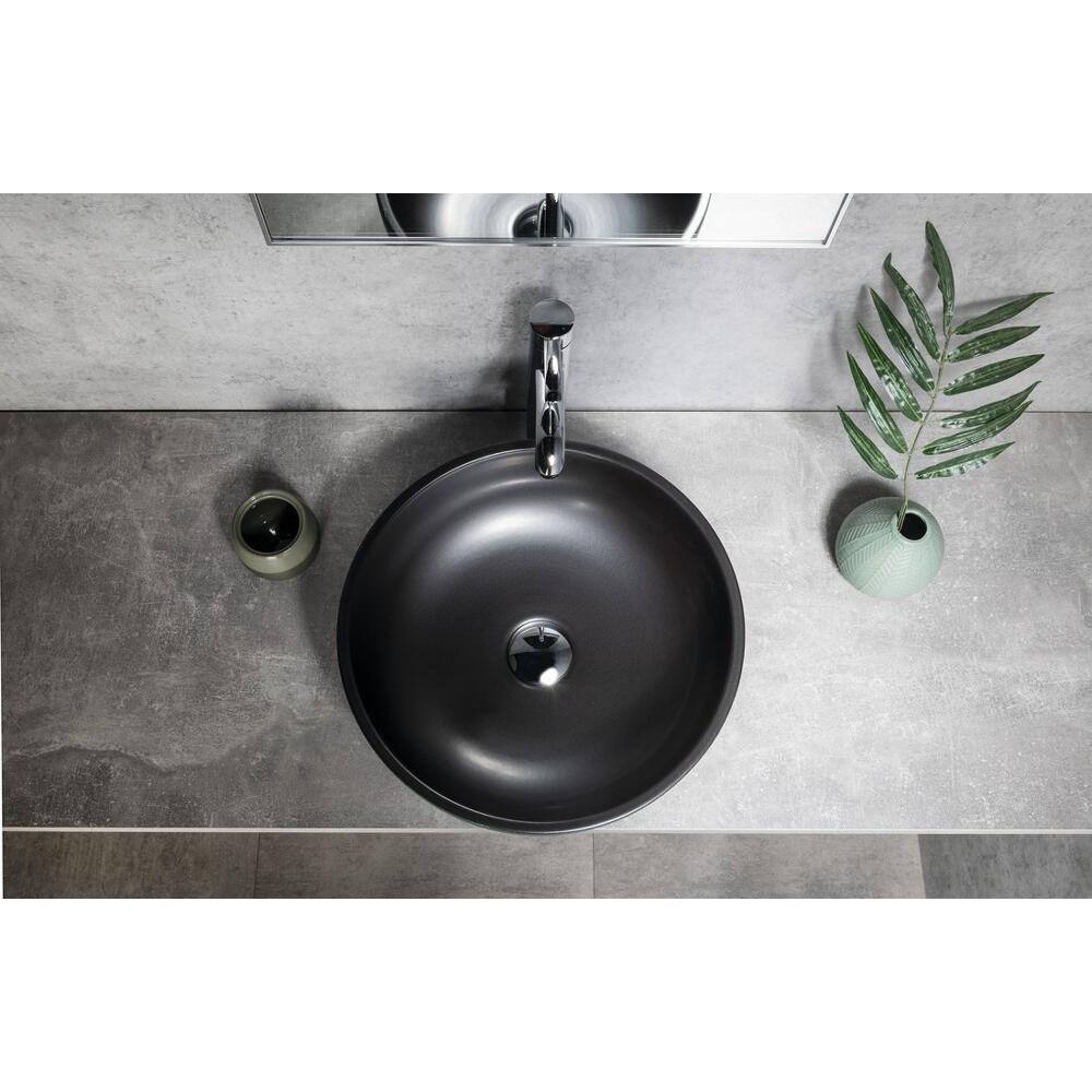 PRIORI Keramik-Waschtisch Ø 41cm, Schwarz/Grün