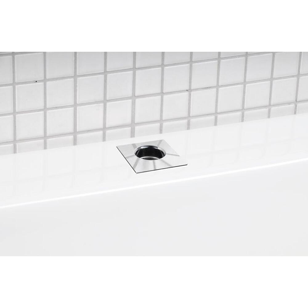 Durchführung eckig, inkl. Schlauch  F1/2"-M3/8", Chrom