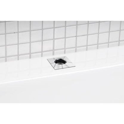 Durchführung eckig, inkl. Schlauch  F1/2"-M3/8", Chrom