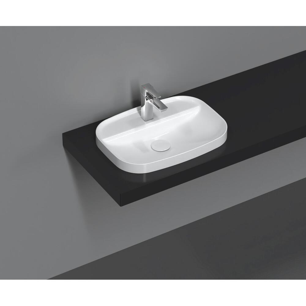 INFINITY Keramik-Waschtisch zum Einbauen 55x40cm, weiss