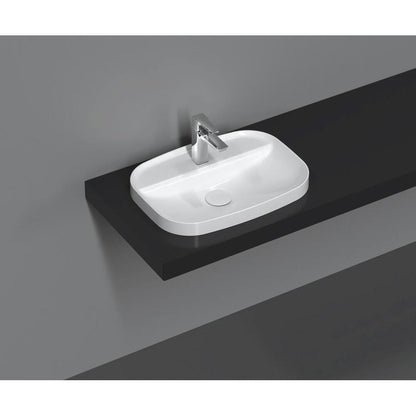 INFINITY Keramik-Waschtisch zum Einbauen 55x40cm, weiss