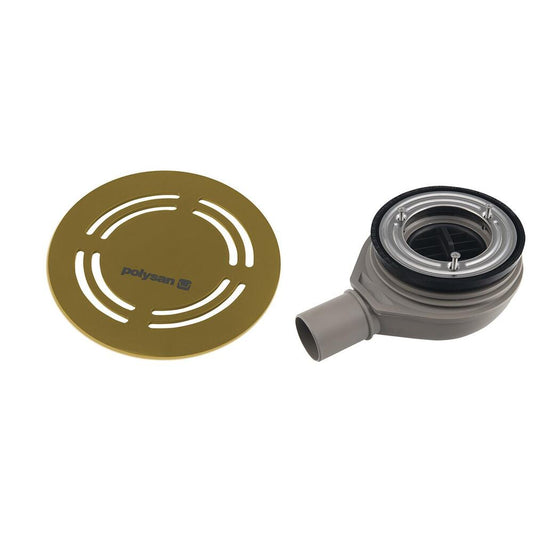 FLEXIA Duschwannenablauf, Ø 90mm, DN40, gold matt