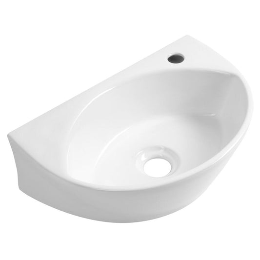 LIZA Keramik Waschbecken 40x27cm, Weiß