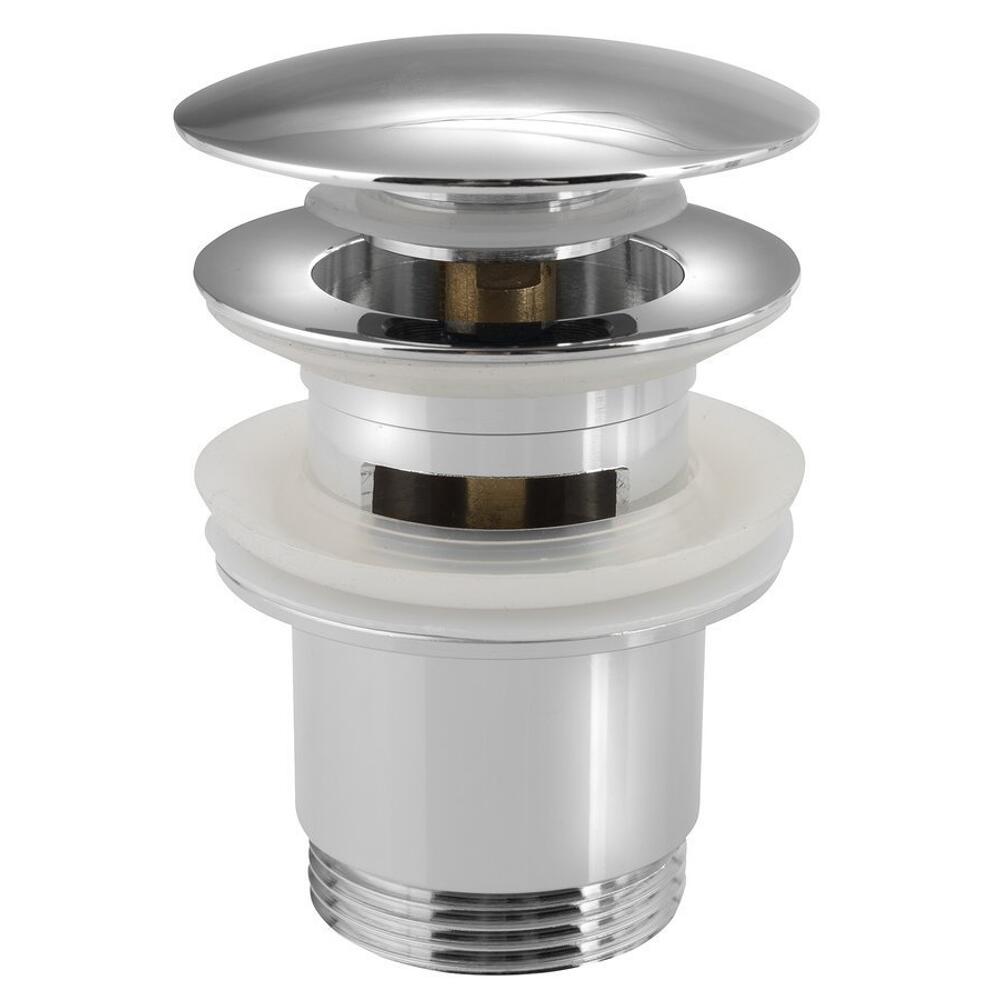 Ablaufgarnitur 5/4", klick-klack, großer Stopfen, H. 30-45mm, Chrom