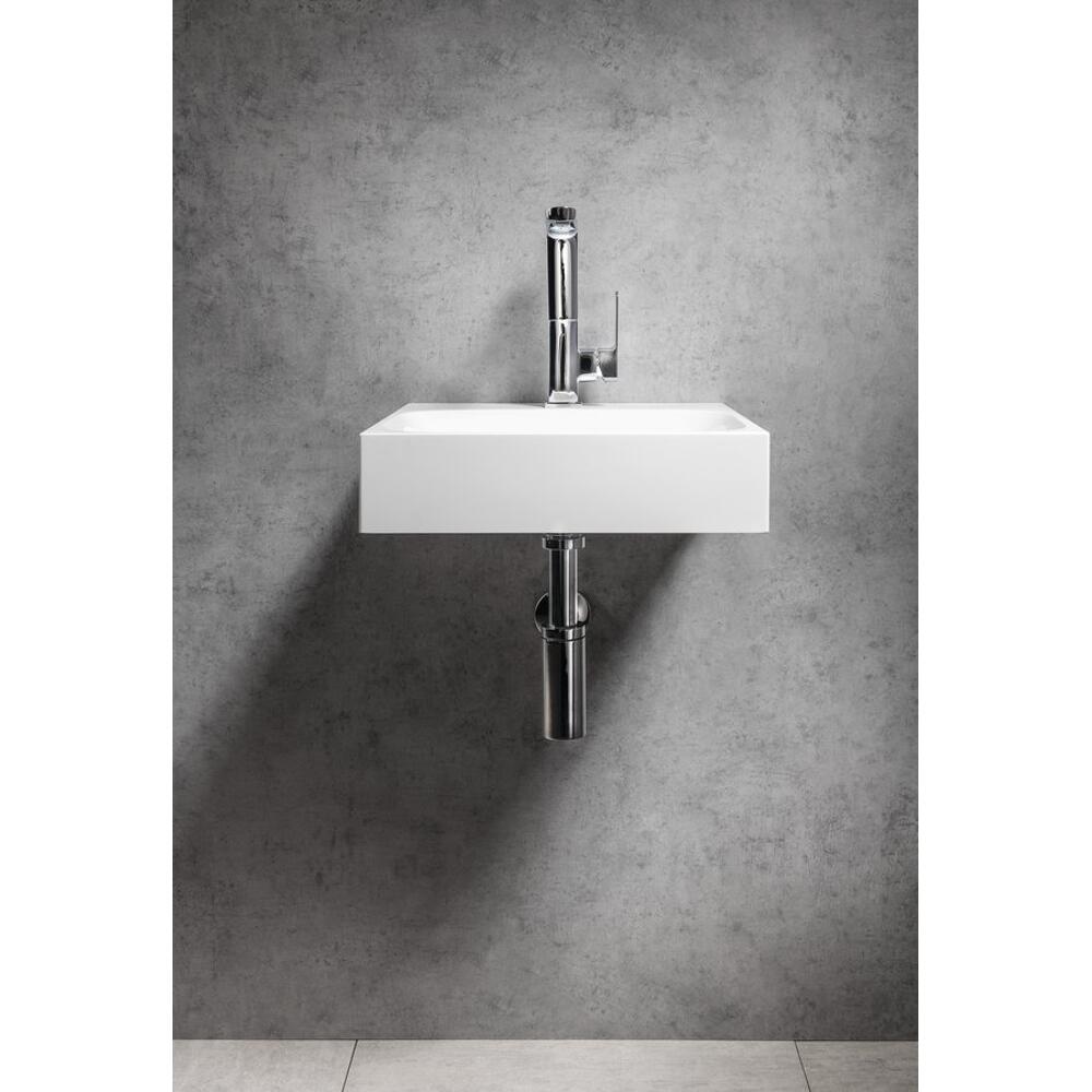 EMONA Gussmarmor-Waschtisch 40x40cm, weiß