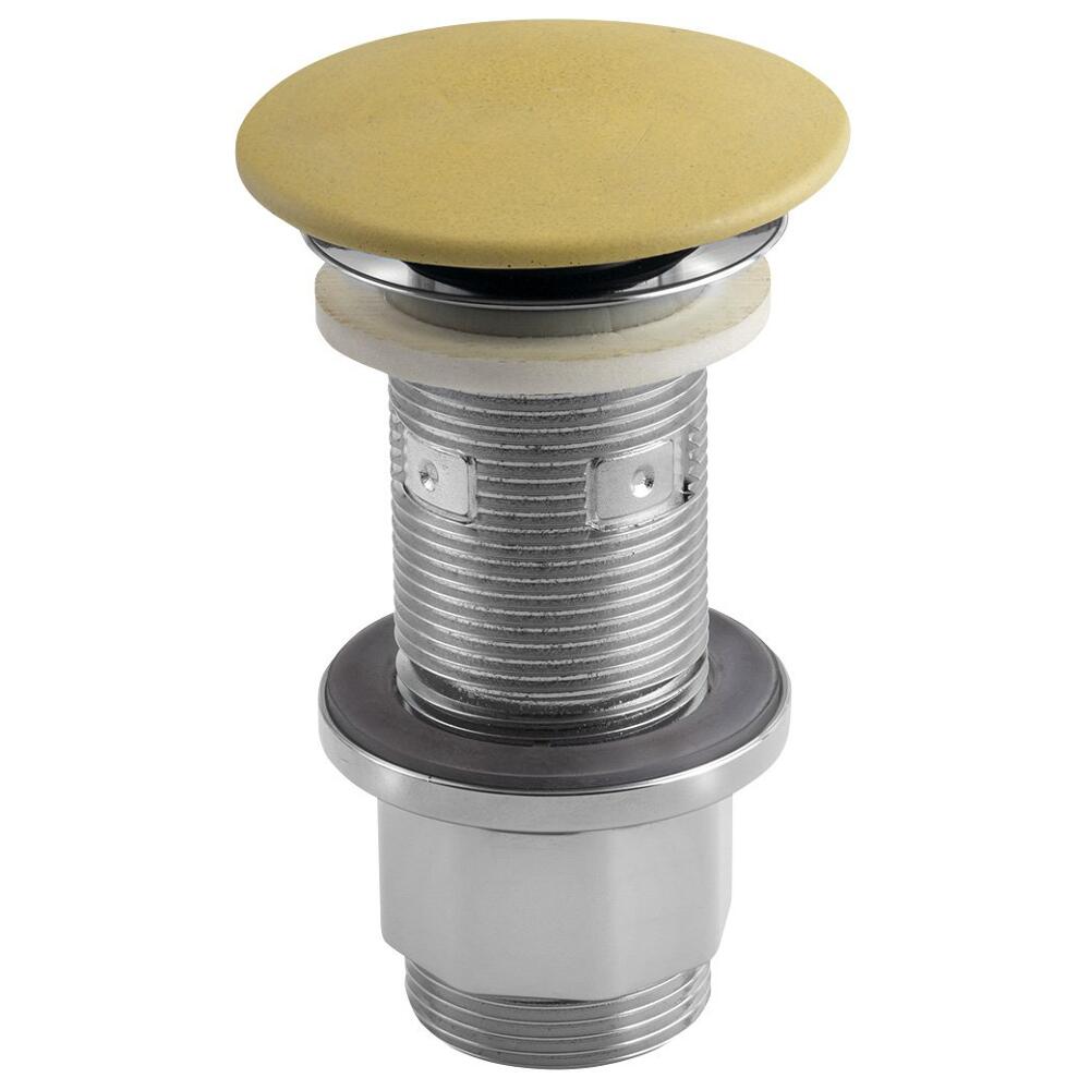 Waschbecken-Ablaufgarnitur 5/4", klick-klack, Beton-Stopfen, 10-80mm, Gelb matt