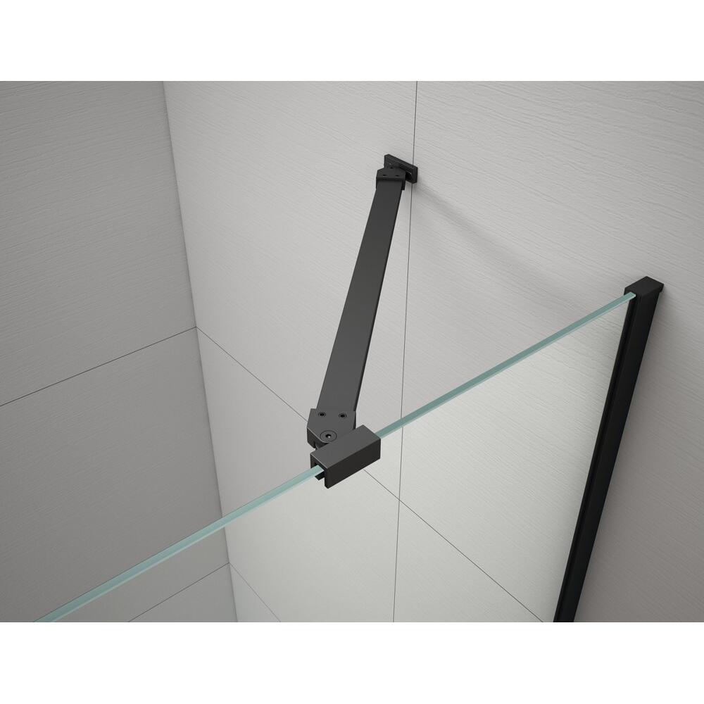 TRINITY BLACK Duschabtrennung Viertelkreis 900x900mm, Mattglas, links
